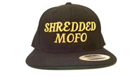 Limited Edition Shredded Mofo Snap Back: Black with Gold Embroidery
